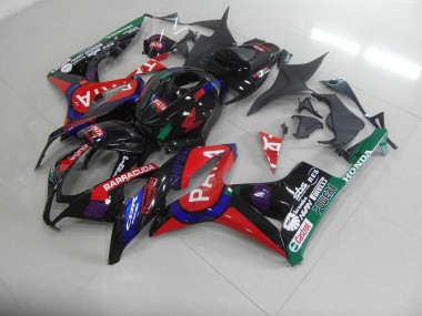 CBR 600 RR 2007-2008 Motorrad Verkleidungen - Schwarz Rot Pata