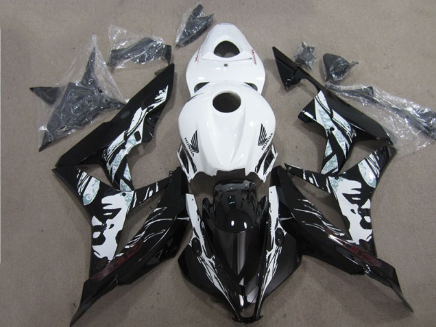 CBR 600 RR 2007-2008 Motorrad Verkleidungen - Schwarz Weiß CBR 600 RR 2007-2008 Motorrad Verkleidungen - Schwarz Weiß