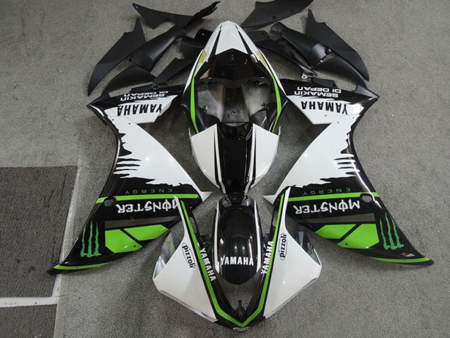 CBR 600 RR 2007-2008 Motorrad Verkleidungen - Schwarz Weißes Monster Pizzoli CBR 600 RR 2007-2008 Motorrad Verkleidungen - Schwarz Weißes Monster Pizzoli