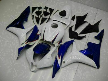 CBR 600 RR 2007-2008 Motorrad Verkleidungen - Weiß Blau