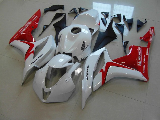 CBR 600 RR 2007-2008 Motorrad Verkleidungen - Weiß Rot Rennen Version CBR 600 RR 2007-2008 Motorrad Verkleidungen - Weiß Rot Rennen Version