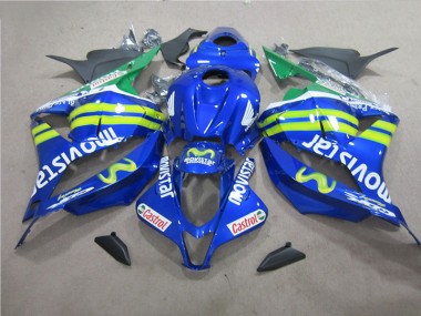 CBR 600 RR 2009-2012 Motorrad Verkleidungen - Blau Weiß Movistar