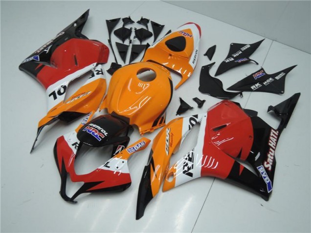 CBR 600 RR 2009-2012 Motorrad Verkleidungen - Orange Rot Schwarz Repsol CBR 600 RR 2009-2012 Motorrad Verkleidungen - Orange Rot Schwarz Repsol