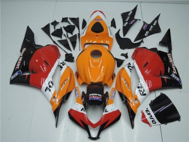 CBR 600 RR 2009-2012 Motorrad Verkleidungen - Orange Rot Schwarz Repsol