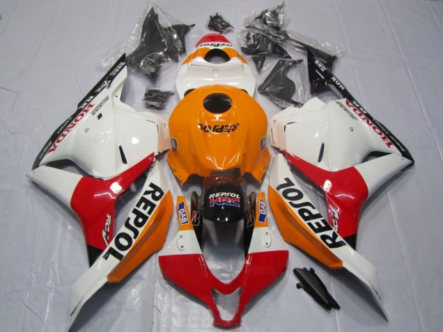 CBR 600 RR 2009-2012 Motorrad Verkleidungen - Orange Rot Weiß Repsol CBR 600 RR 2009-2012 Motorrad Verkleidungen - Orange Rot Weiß Repsol