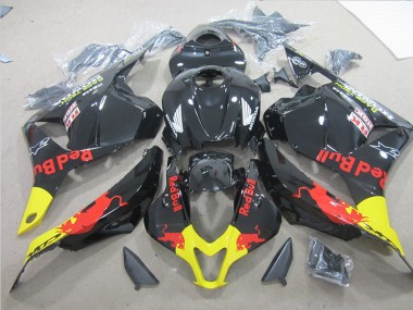 CBR 600 RR 2009-2012 Motorrad Verkleidungen - Schwarz Gelb Rot Bull