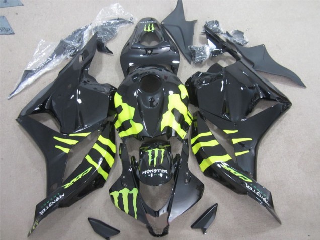 CBR 600 RR 2009-2012 Motorrad Verkleidungen - Schwarz Grünes Monster CBR 600 RR 2009-2012 Motorrad Verkleidungen - Schwarz Grünes Monster