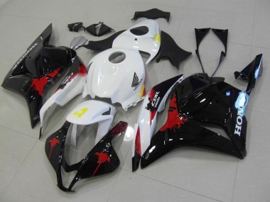 CBR 600 RR 2009-2012 Motorrad Verkleidungen - Schwarz Rote Weiß