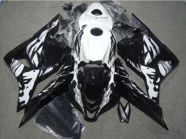 CBR 600 RR 2009-2012 Motorrad Verkleidungen - Schwarz Weiß