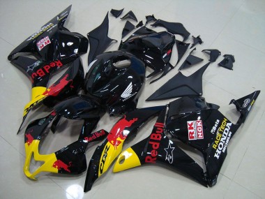 CBR 600 RR 2009-2012 Motorrad Verkleidungen - Schwarzer Rot Bull