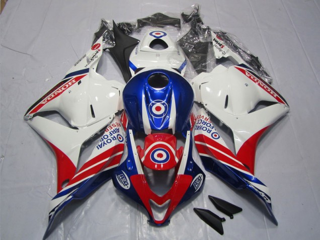 CBR 600 RR 2009-2012 Motorrad Verkleidungen - Weiß Blau Rot
