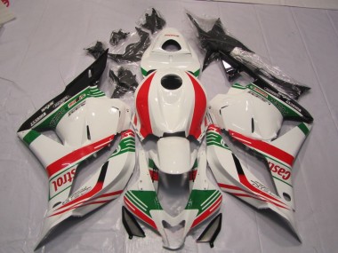 CBR 600 RR 2009-2012 Motorrad Verkleidungen - Weiß Grün Rot