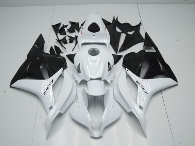 CBR 600 RR 2009-2012 Motorrad Verkleidungen - Weiß Matt Schwarz