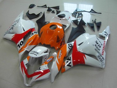 CBR 600 RR 2009-2012 Motorrad Verkleidungen - Weiß New Repsol