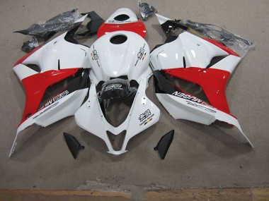 CBR 600 RR 2009-2012 Motorrad Verkleidungen - Weiß Rot