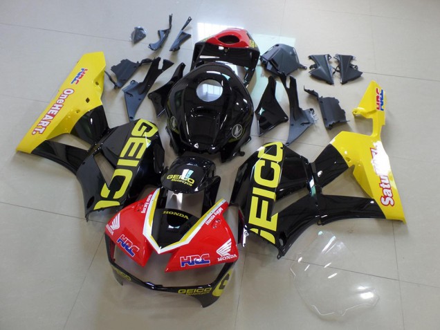 CBR 600 RR 2013-2021 Motorrad Verkleidungen - Gelb Schwarz Geico CBR 600 RR 2013-2021 Motorrad Verkleidungen - Gelb Schwarz Geico