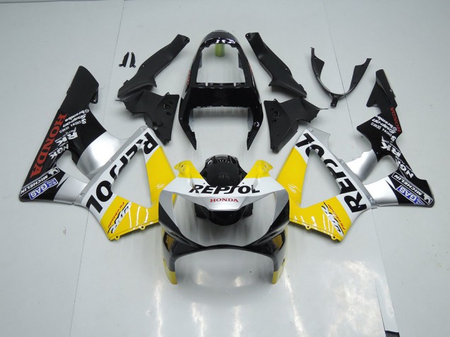 CBR 900 RR 929 2000-2001 Motorrad Verkleidungen - Gelb Silber Schwarz Repsol CBR 900 RR 929 2000-2001 Motorrad Verkleidungen - Gelb Silber Schwarz Repsol