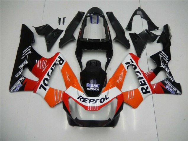 CBR 900 RR 929RR 2000-2001 Motorrad Verkleidungen - Orange Rot Schwarz Repsol CBR 900 RR 929RR 2000-2001 Motorrad Verkleidungen - Orange Rot Schwarz Repsol