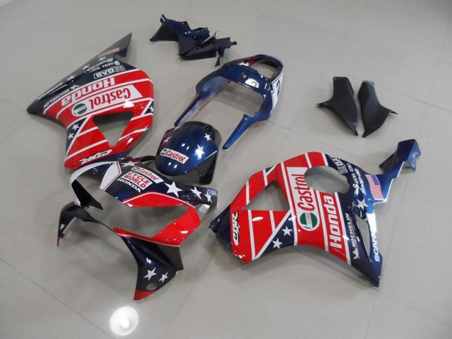 CBR 900 RR 954 2002-2003 Motorrad Verkleidungen - Blau Rot Castrol Zykluswelt CBR 900 RR 954 2002-2003 Motorrad Verkleidungen - Blau Rot Castrol Zykluswelt