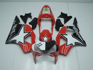 CBR 900 RR 954 2002-2003 Motorrad Verkleidungen - Schwarz Roter Stern