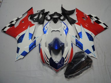 Ducati 1199 2011-2014 Motorrad Verkleidungen - Weiß Blau Rot
