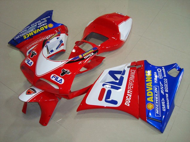 Ducati 748 1993-2005 Motorrad Verkleidungen - Rot Blau Fila Ducati 748 1993-2005 Motorrad Verkleidungen - Rot Blau Fila