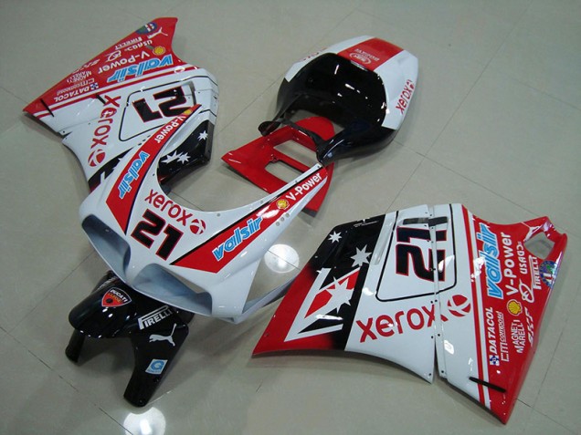 Ducati 748 916 996 996S 1993-2005 Motorrad Verkleidung - Rot Weiß Xerox 21 Ducati 748 916 996 996S 1993-2005 Motorrad Verkleidung - Rot Weiß Xerox 21