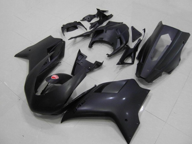Ducati 848 1098 1198 2007-2014 Motorrad Verkleidungen - Matt Schwarze Renn Version Ducati 848 1098 1198 2007-2014 Motorrad Verkleidungen - Matt Schwarze Renn Version