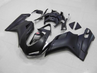 Ducati 848 1098 1198 2007-2014 Motorrad Verkleidungen - Matt Schwarzer schwarzer Aufkleber