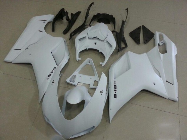 Ducati 848 1098 1198 2007-2014 Motorrad Verkleidungen - MattWeiß Ducati 848 1098 1198 2007-2014 Motorrad Verkleidungen - MattWeiß