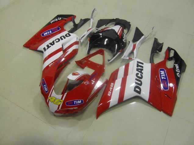 Ducati 848 1098 1198 2007-2014 Motorrad Verkleidungen - Rot 46 Ducati 848 1098 1198 2007-2014 Motorrad Verkleidungen - Rot 46