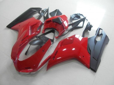 Ducati 848 1098 1198 2007-2014 Motorrad Verkleidungen - Rot Schwarz