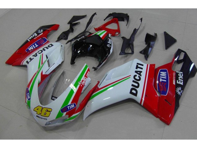 Ducati 848 1098 1198 2007-2014 Motorrad Verkleidungen - Rot Weiß Gelb 46 Ducati 848 1098 1198 2007-2014 Motorrad Verkleidungen - Rot Weiß Gelb 46