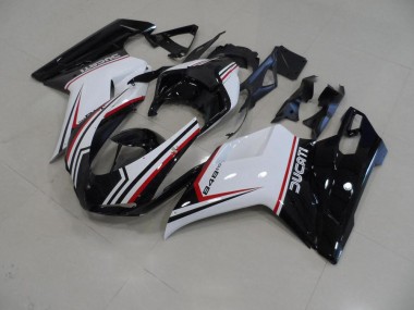 Ducati 848 1098 1198 2007-2014 Motorrad Verkleidungen - Schwarz Dreifarbig