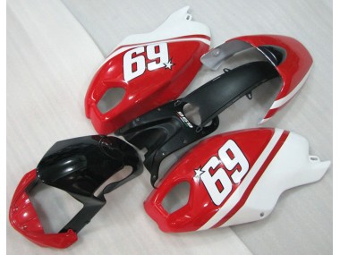 Ducati Monster 696 2008-2012 Motorrad Verkleidungen - Schwarz Rot Weiß 69