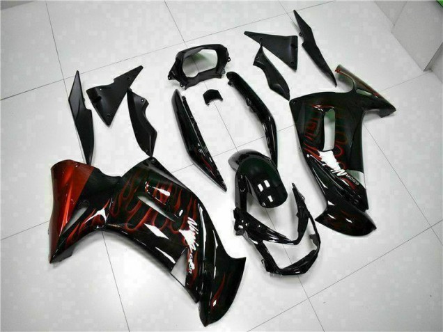 EX650 2006-2008 Motorrad Verkleidungen - Rot Flamme EX650 2006-2008 Motorrad Verkleidungen - Rot Flamme