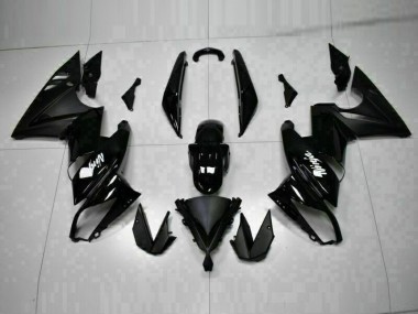 EX650 2009-2011 Motorrad Verkleidungen - Glänzend Schwarz