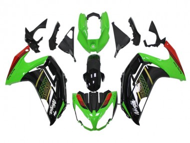 EX650 2012-2016 Motorrad Verkleidungen - Grün Schwarz