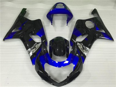 GSXR 1000 K1 2000-2002 Motorrad Verkleidungen - Blau Schwarz