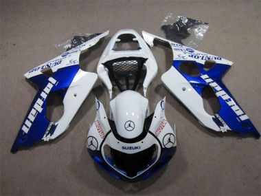 GSXR 1000 K1 2000-2002 Motorrad Verkleidungen - Blau Weiß Jordan Motul
