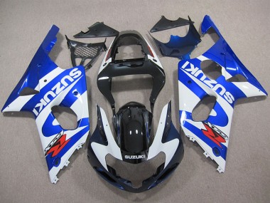 GSXR 1000 K1 2000-2002 Motorrad Verkleidungen - Blau Weißer Aufkleber