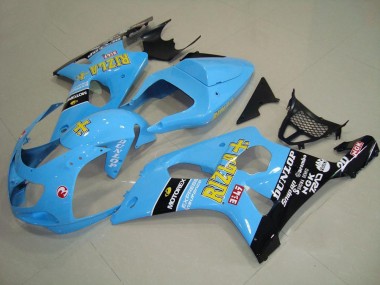 GSXR 1000 K1 2000-2002 Motorrad Verkleidungen - Hell blau Schwarz