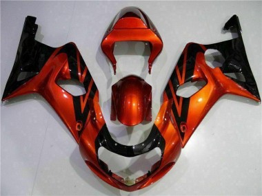 GSXR 1000 K1 2000-2002 Motorrad Verkleidungen - Orange Schwarz