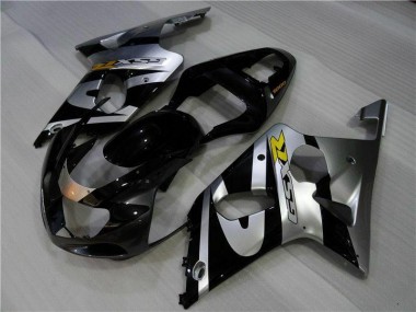 GSXR 1000 K1 2000-2002 Motorrad Verkleidungen - Silber Schwarz