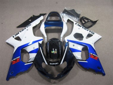 GSXR 1000 K1 2000-2002 Motorrad Verkleidungen - Weiß Blau