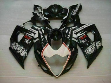 GSXR 1000 K5 2005-2006 Motorrad Verkleidung - Weiß Schwarz