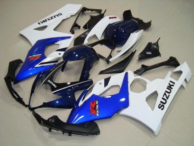 GSXR 1000 K5 2005-2006 Motorrad Verkleidungen - Blau Weiß Schwarz