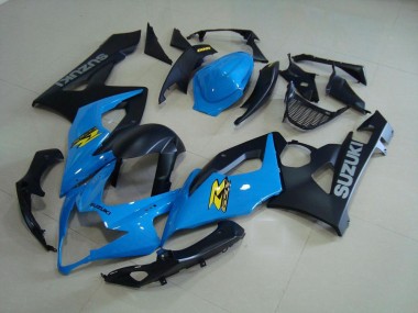 GSXR 1000 K5 2005-2006 Motorrad Verkleidungen - Blau und Matt Schwarz