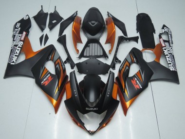 GSXR 1000 K5 2005-2006 Motorrad Verkleidungen - Braun und Matt schwarz