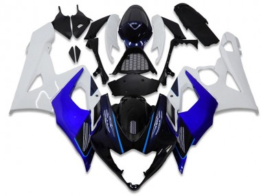 GSXR 1000 K5 2005-2006 Motorrad Verkleidungen & Plastik - Blau Weiß